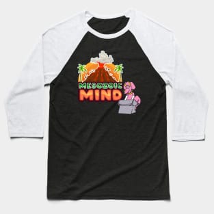 Triceratops on Keyboard - Mesozoic Mind! Baseball T-Shirt